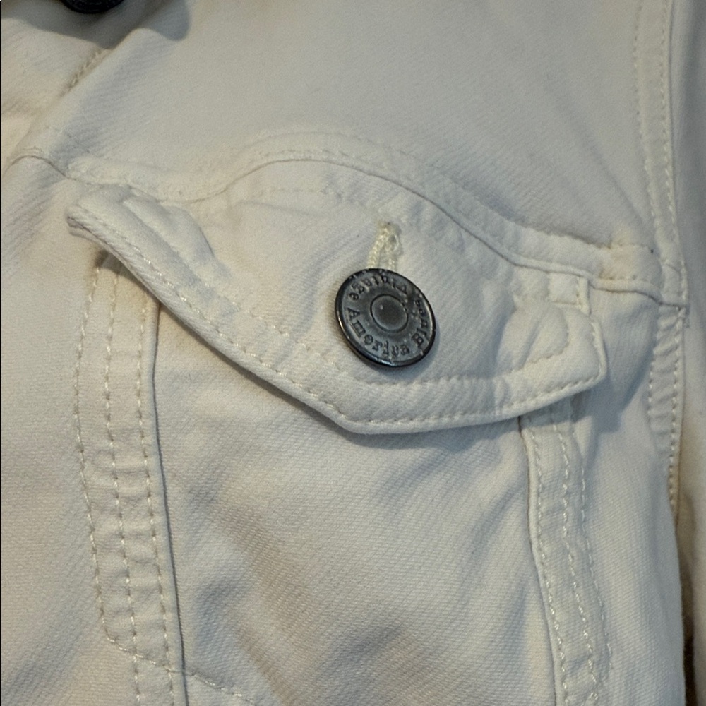 Vintage America Blue | Classic Jean Jacket | Cream | Size Large - Picture 3 of 8